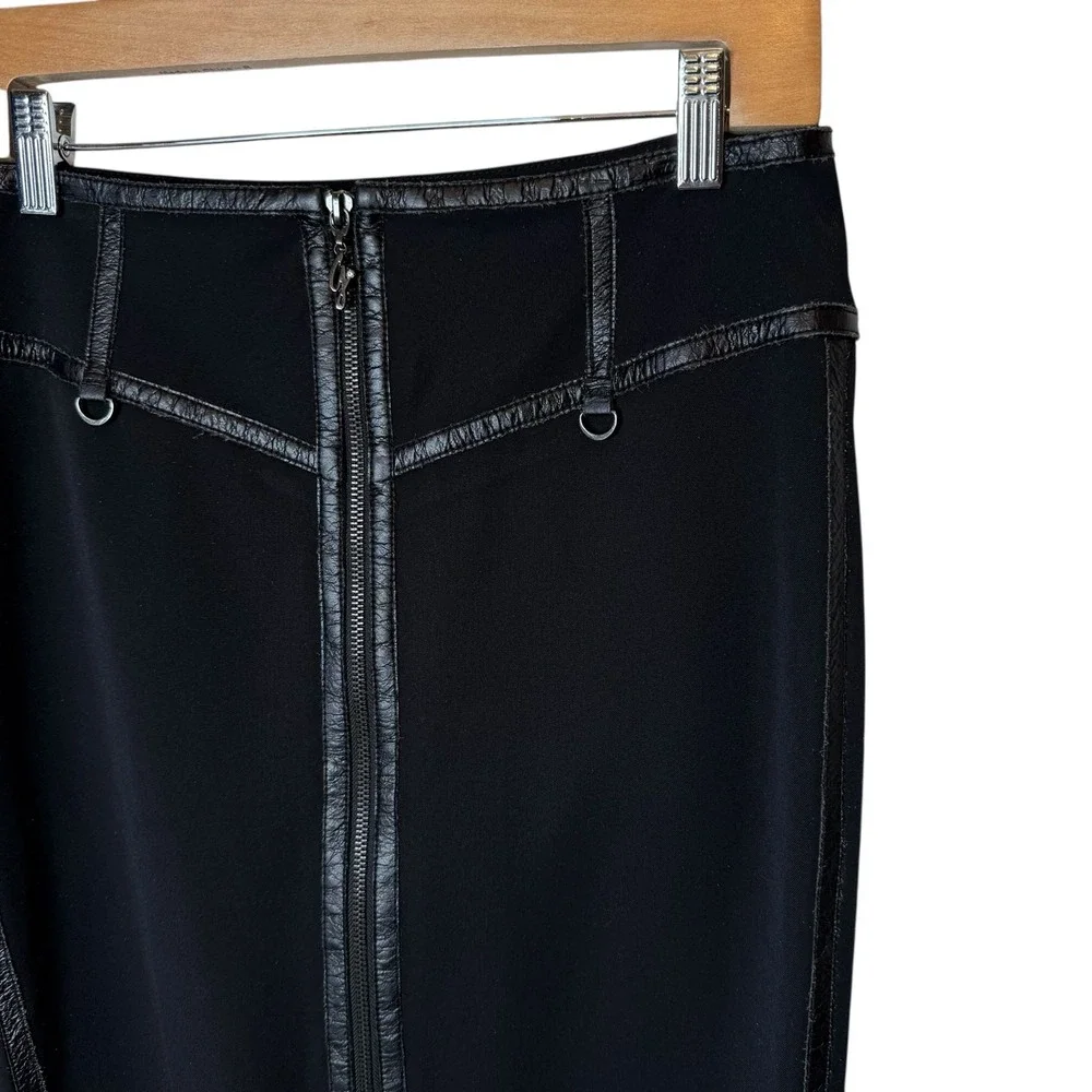 Guess Pencil Skirt with Faux Leather Trim Retro Black size 26